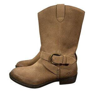 UGG Reeza Women's Size 8.5 Coffee ground Suede leathe Waterproof Western Boots